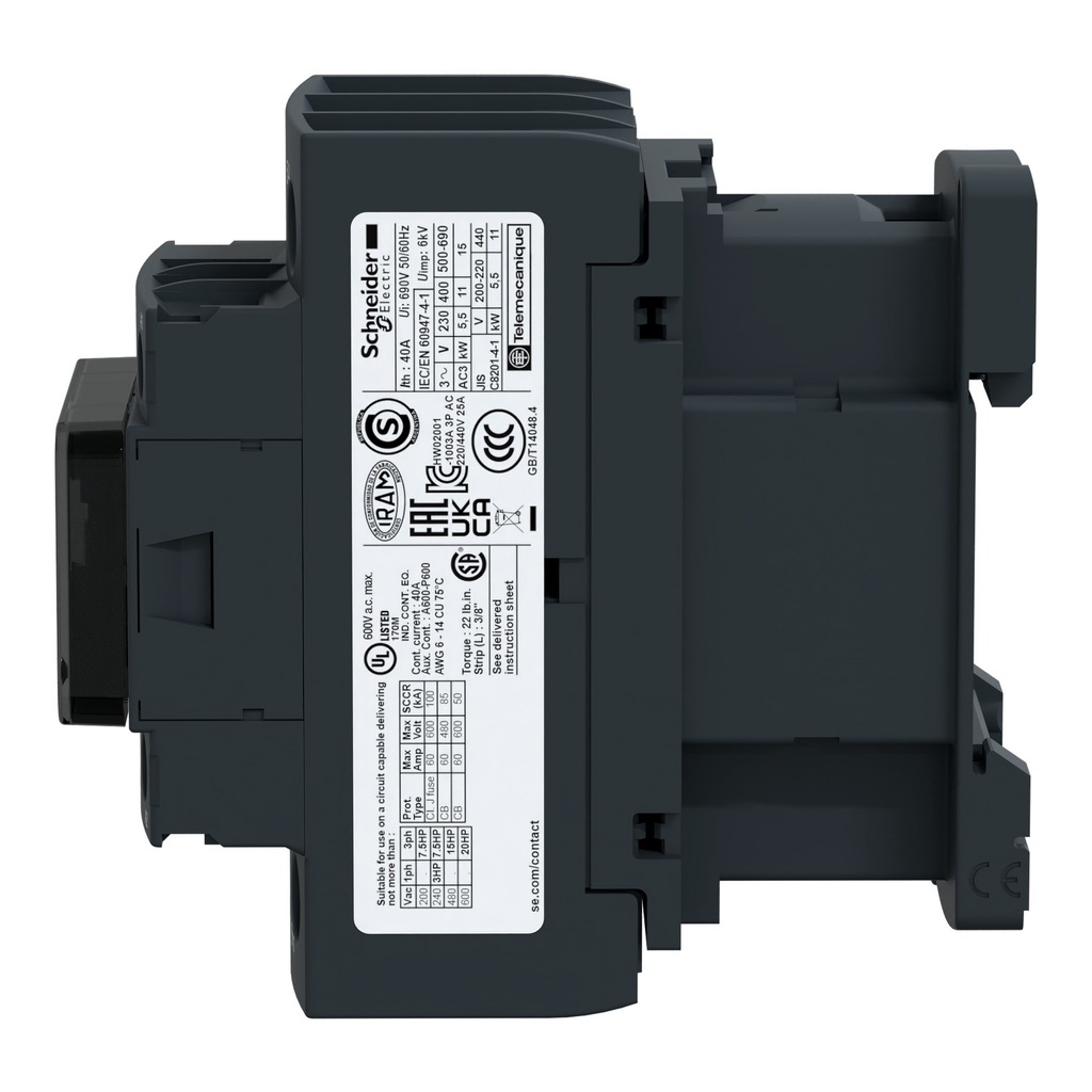 CONTACTOR 25A 3P 1NA+1NC 24VCA 50/60HZ