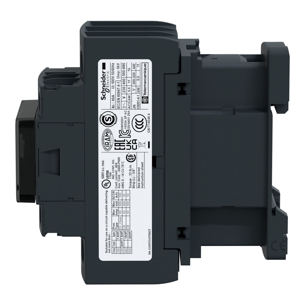 CONTACTOR 25A 3P 1NA+1NC 380VCA 50/60HZ