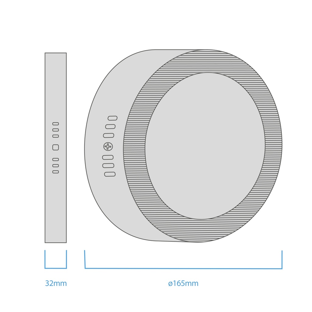 Panel plafon circular 12W Macroled neutro