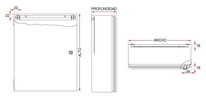 GABINETE DE SOBREPONER 300X250X160