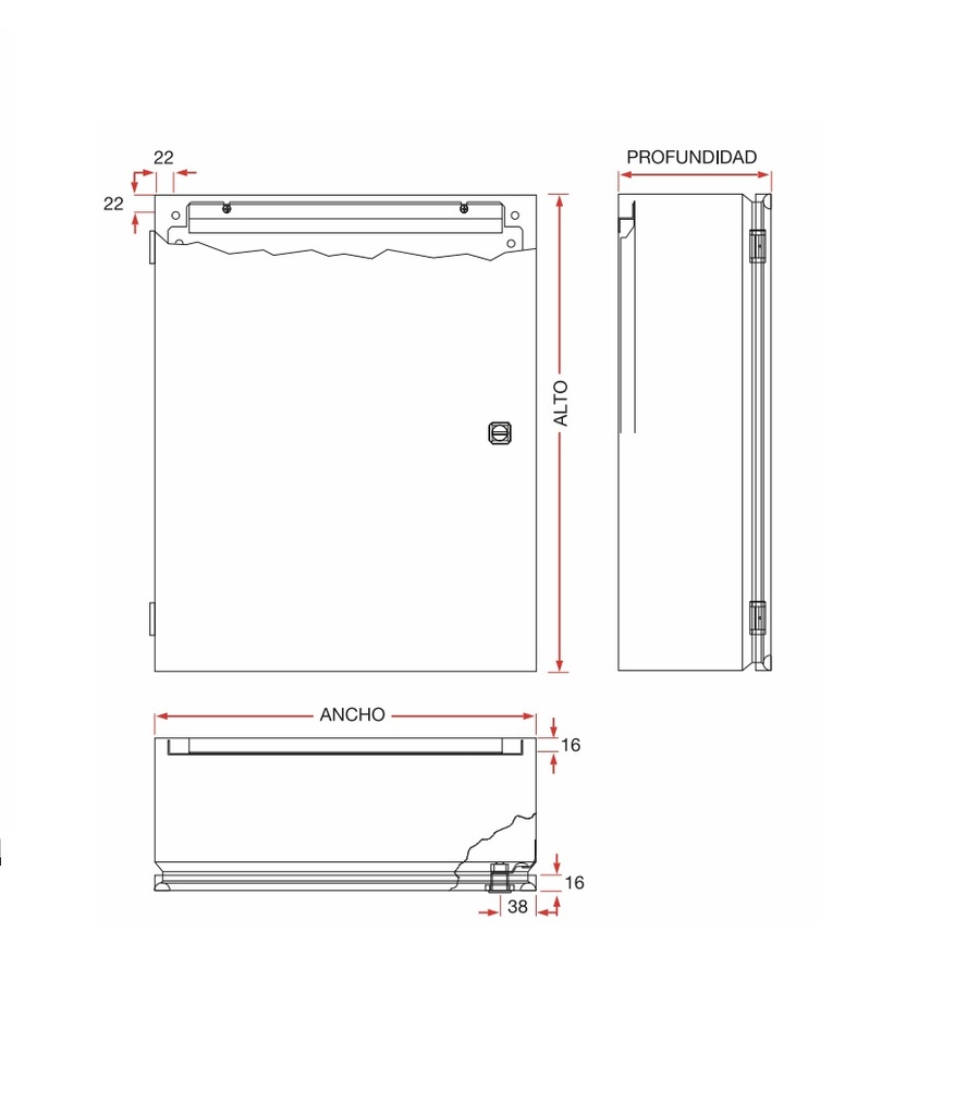 GABINETE DE SOBREPONER 400X300X120