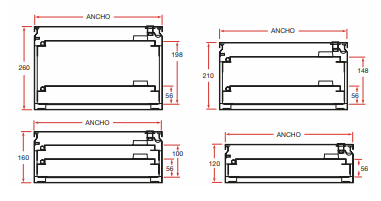 CONTRATAPA ABISAGRADA REG. CIEGA 460X345 36 MOD. CAPACIDAD ESTIMADA