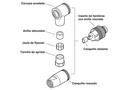 Conector, 5-polos, Conector macho recto M12, codificado A, Conexión por tornillo, material de moleteado: Fundición inyectada de cinc, niquelada, prensaestopas Pg7, diámetro exterior del cable 4 mm ... 6 mm