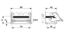 Carcasa empotrada HEAVYCON B6, con bloqueo longitudinal, altura 29 mm, con junta plana