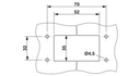 Carcasa empotrada HEAVYCON B6, con bloqueo longitudinal, altura 29 mm, con junta plana