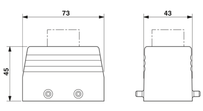 Caja p-electron; Carcasa aerea p-brid tran 45