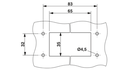 Carcasa empotrada HEAVYCON B10, con bloqueo transversal, altura 29 mm, con junta plana