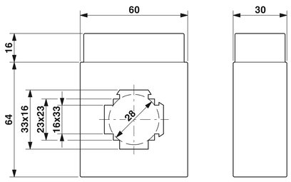 Transformador corriente de barra pasante, corriente primaria 150 A CA; corriente secundaria 5 A CA; clase de precisión 1; potencia de dimensionamiento 5 VA