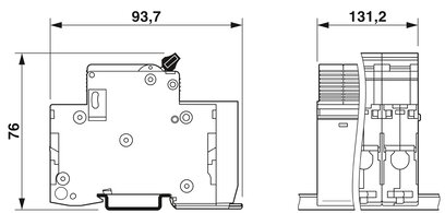 Combinación de protección contra sobretensiones tipo 2 y fusible previo de descargador, con monitorización del descargador y del fusible previo, en combinación con contacto de indicación remota. Ejecución: Sistema de 5 conductores (L1, L2, L3, N, PE), mon
