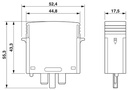 Protección enchufable contra sobretensiones tipo 2 con varistor de alta potencia para elemento de base VAL-MS, con control térmico, indicación óptica de defecto. Ejecución: 230 V AC