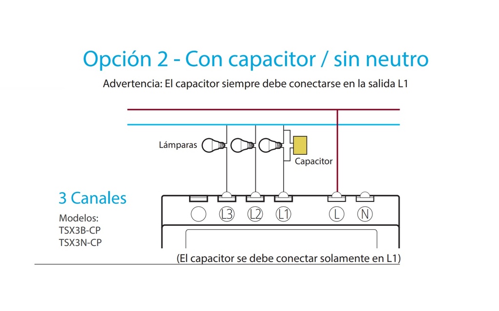 TECLA SMART BLANCO MACROLED 3 CANALES AC100-240V MAX 10A CON CAPACITOR