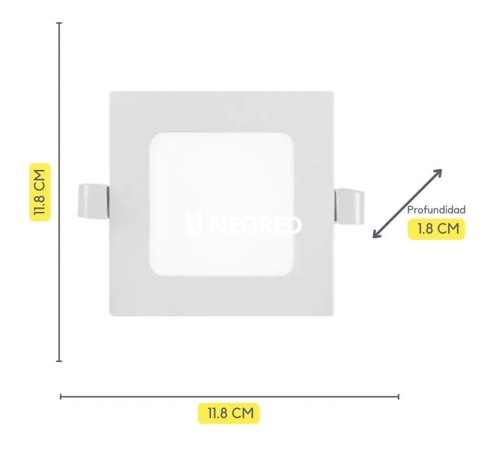 PANEL FLAT CUADRADO MACROLED 6W AC85-265V CALIDO 3000K