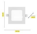 PANEL FLAT CUADRADO MACROLED 6W AC85-265V CALIDO 3000K