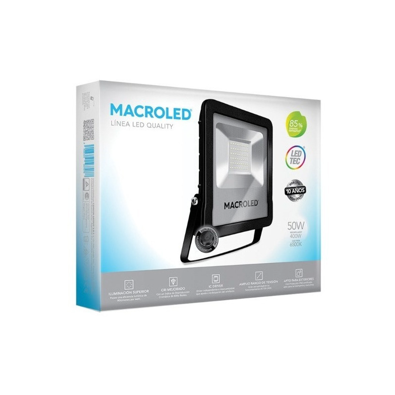 REFLECTOR LED MACROLED 50W AC100-240V FRIO 6500K IK08