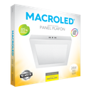 PANEL PLAFON CUADRADO MACROLED 24W AC85-265V CALIDO 3000K