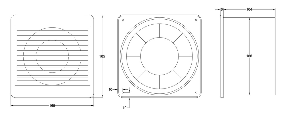 EXTRACTOR DE BAÑO DE 6"