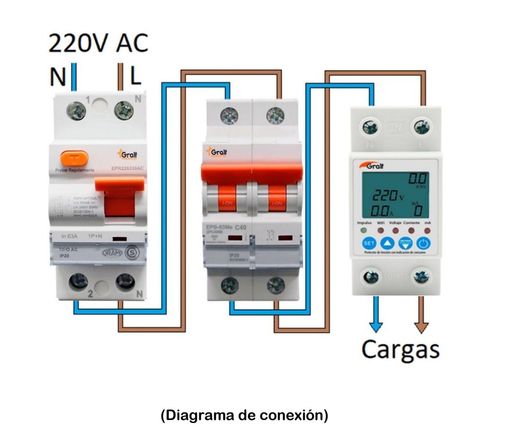 MEDIDOR DE CONSUMO WI-FI + PROTECTOR DE TENSIÓN