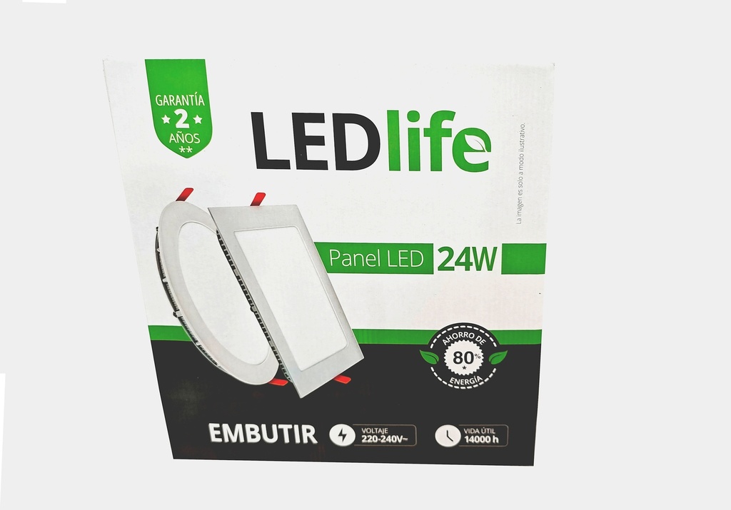 Panel de Embutir Redondo 24w 6500k 2150 lm