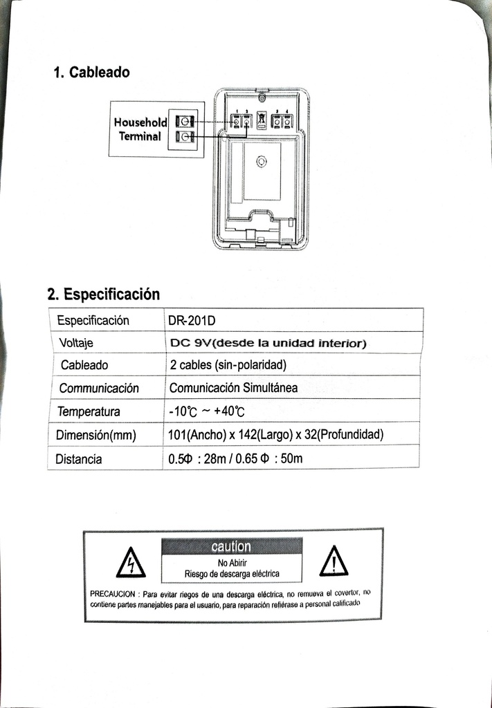 Kit portero con 2 teléfonos intercomunicadores de exterior con cerradura con trafo AC 220V