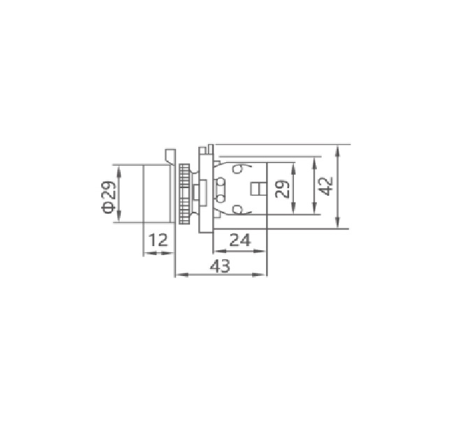 PULSADOR PLASTICO RASANTE NEGRO (1 NORMAL ABIERTO)