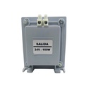 TRANSFORMADOR PARA USO INDUSTRIAL (TABLEROS, COMANDOS, CONTACTORES) ENTRADA 220V. / SALIDA 24V. 50Hz. CORRIENTE ALTERNA - 150W. Con tapas y bornes
