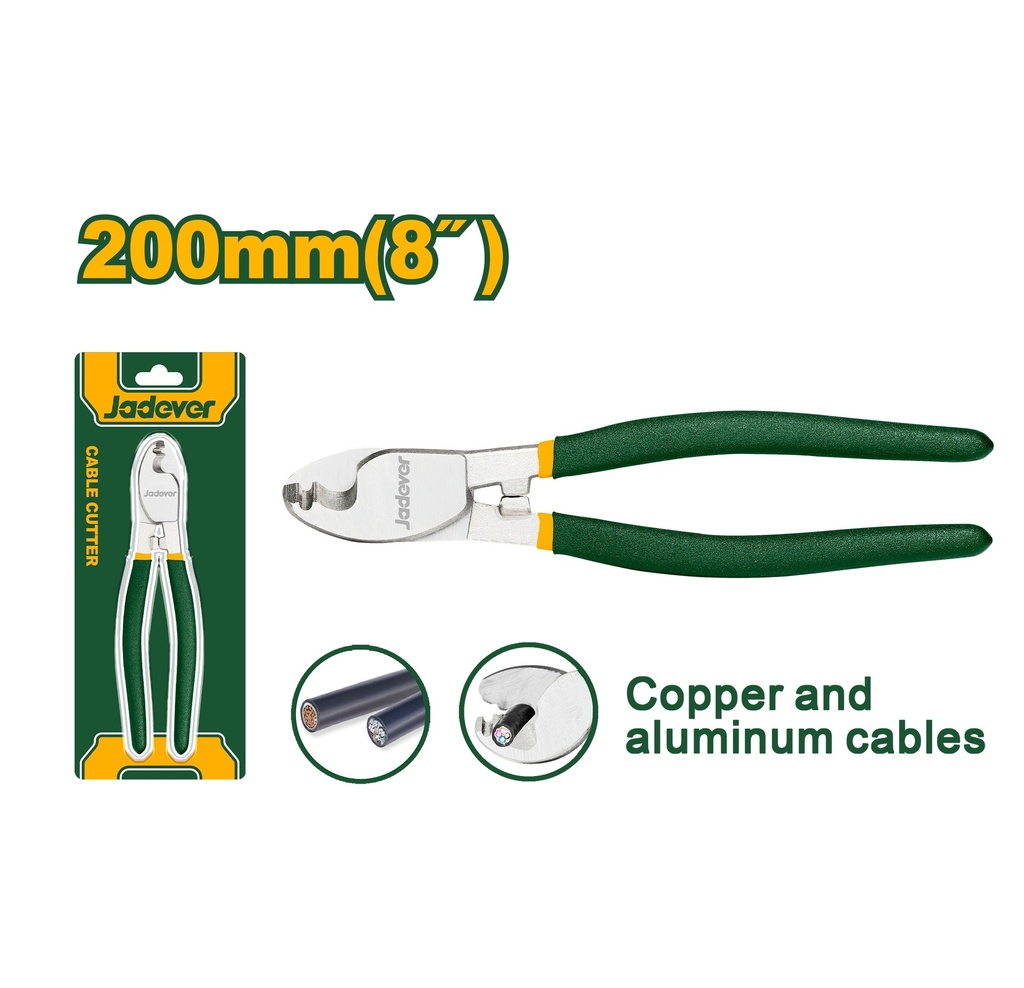 Pinza corta cables: 200mm(8") - Aceite abrillantador y antioxidante - Acero al carbono