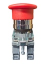 PULSADOR DE EMERGENCIA METALICO HONGO 40MM ROJO (1 NC+1 NA)