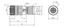 Conector hembra 4P recto s/cable