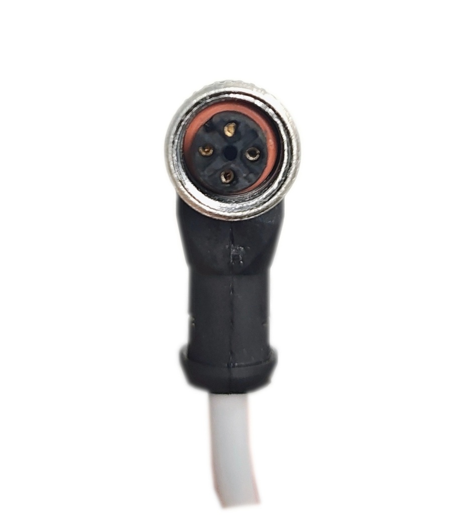 Conector hembra 4P curvo c/cable