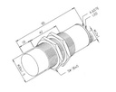 Sensor capacitivo SCA-15-30PRK12-PR/QL