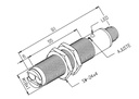 Sensor optico PNP Diam.18 Distancia 200mm. 10-30VDC c/conector