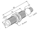 Sensor optico NPN Diam.18 Distancia 40M. 10-30VDC c/conector