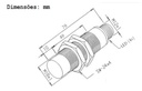 Sensor inductivo PNP Diam.18 Distancia 8mm 10-30VDC c/conector