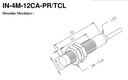 Sensor inductivo PNP Diam.12 Distancia 4mm 10-30VDC c/cable