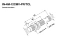 Sensor inductivo PNP Diam.12 Distancia 2mm 10-30VDC c/conector
