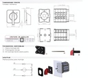 40102/0 CONMUTADOR 2 POLOS 1-0-2 DE 40A