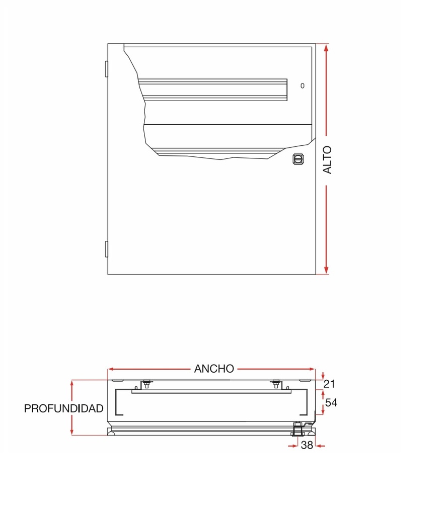 GABINETE DE SOBREPONER ESTRUC. 650X450X120 72 MOD.