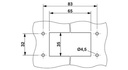 Carcasa empotrada HEAVYCON B10, con bloqueo longitudinal, altura 29 mm, con junta plana