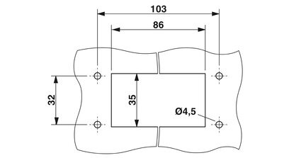 Carcasa empotrada HEAVYCON B24, con bloqueo longitudinal, altura 29 mm, con junta plana