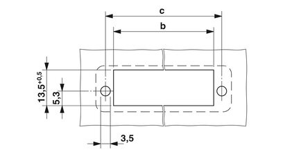 Marco empotrado, número de polos: 8, paso: 5,08 mm, color: verde, Este marco de montaje solamente debe utilizarse en combinación con IC 2,5/...-STGF-5,08