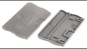 Tapa final, longitud: 48,6 mm, anchura: 2,2 mm, altura: 29,1 mm, color: gris