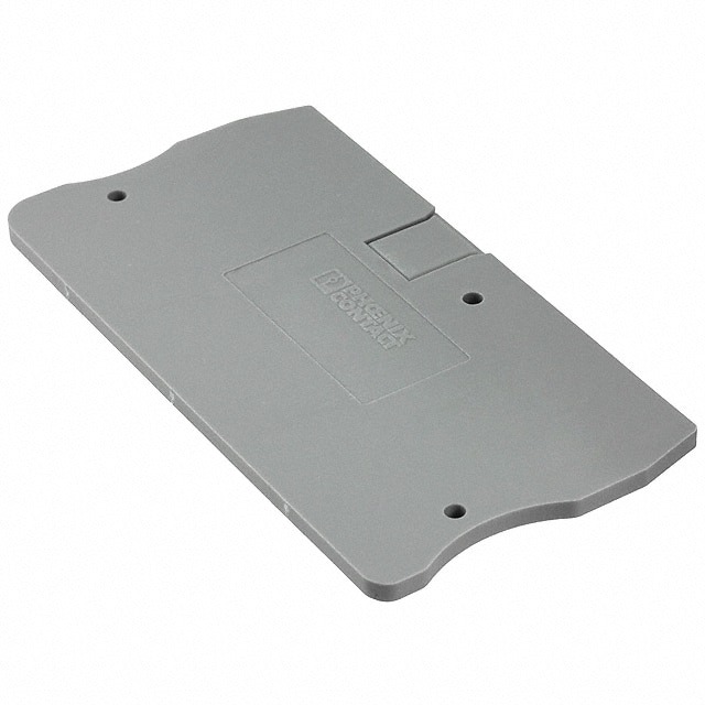 Tapa final, longitud: 69,5 mm, anchura: 2,2 mm, altura: 36 mm, color: gris