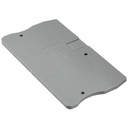 Tapa final, longitud: 69,5 mm, anchura: 2,2 mm, altura: 36 mm, color: gris