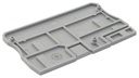 Tapa final, longitud: 69,5 mm, anchura: 2,2 mm, altura: 36 mm, color: gris