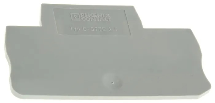 Tapa final, longitud: 67,5 mm, anchura: 2,2 mm, altura: 47,5 mm, color: gris