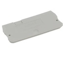 Tapa final, longitud: 60,5 mm, anchura: 2,2 mm, altura: 29 mm, color: gris