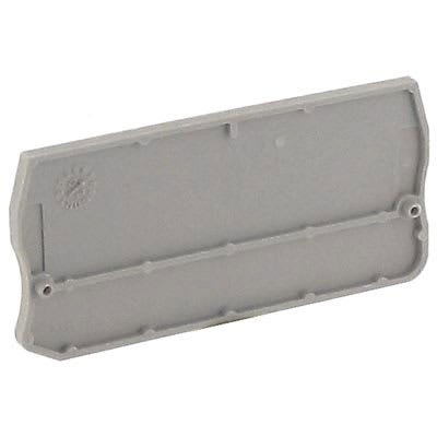 Tapa final, longitud: 60,5 mm, anchura: 2,2 mm, altura: 29 mm, color: gris