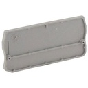 Tapa final, longitud: 60,5 mm, anchura: 2,2 mm, altura: 29 mm, color: gris
