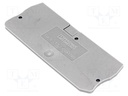 Tapa final, longitud: 72,2 mm, anchura: 2,2 mm, altura: 29,1 mm, color: gris