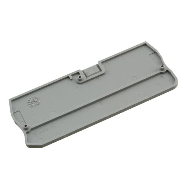 Tapa final, longitud: 72,2 mm, anchura: 2,2 mm, altura: 29,1 mm, color: gris
